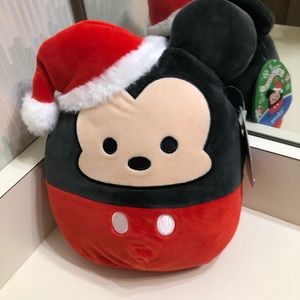 NWT Squishmallows  Mickey Mouse with Santa hat